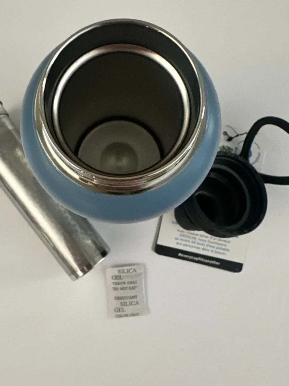 NWT Grosche Chicago Steel 32 oz Water Bottle 💙 Matte Blue Insulated Fruit Tea I